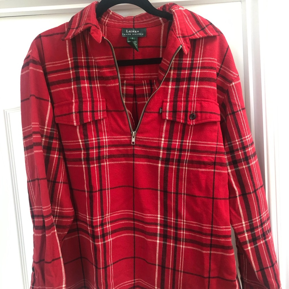Ralph Lauren long plaid shirt